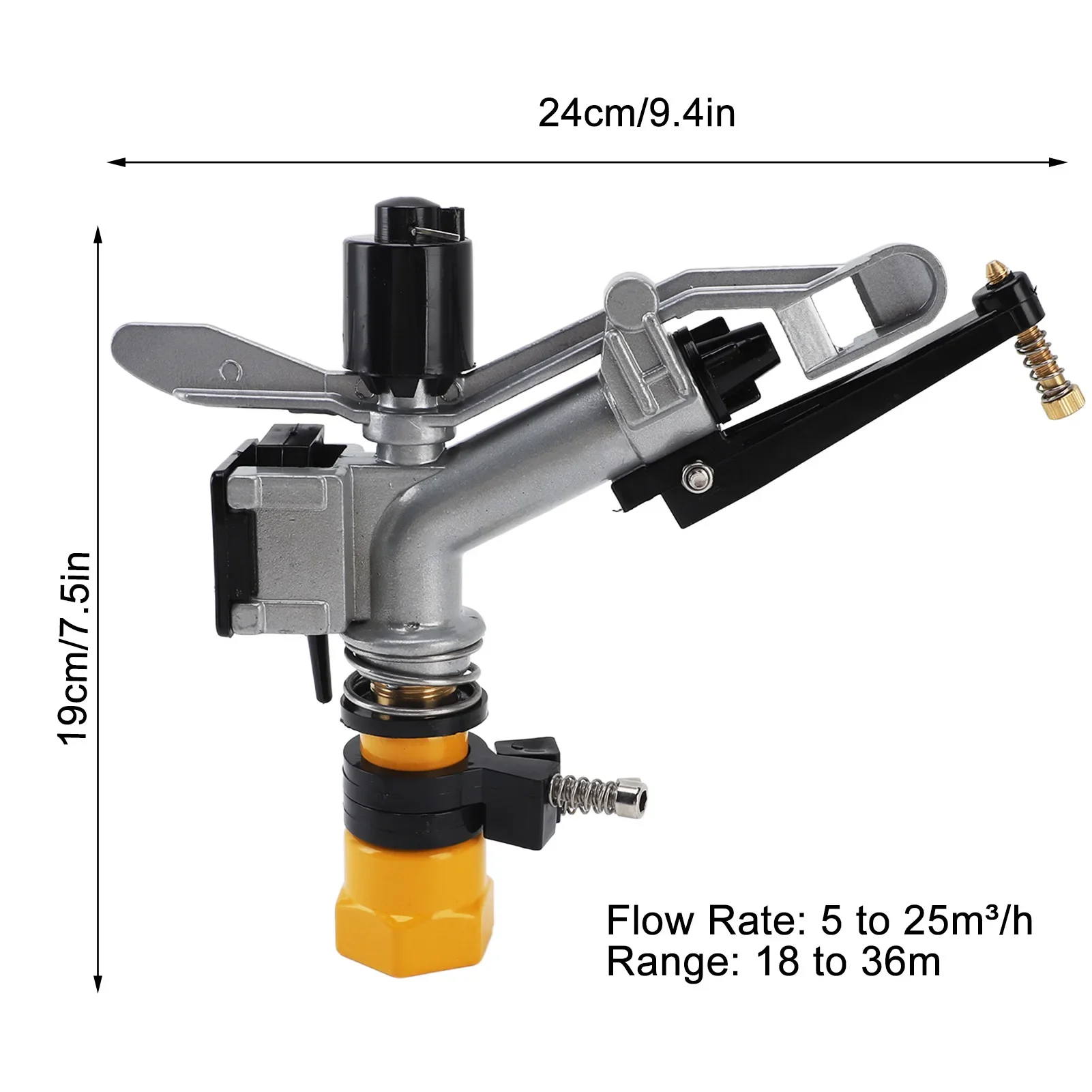1-1/2 Inch FNPT Interface Garden Auto Rotating Sprinkler 360 Degree Large Area Irrigation for Yard
1-1/2 Inch FNPT Interface Garden Auto Rotating Sprinkler 360 Degree Large Area Irrigation for Yard