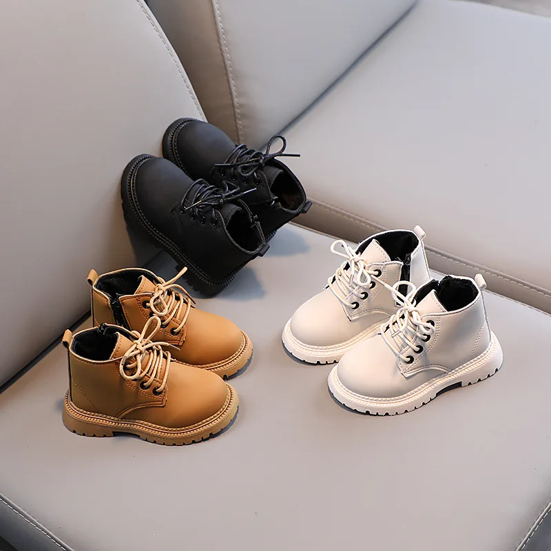 Children Autumn Winter British Solid Colorshort Boots Boys Fashion Boots Side Zipper Girls Soft Sole Single Boots Front Lacing
Children Autumn Winter British Solid Colorshort Boots Boys Fashion Boots Side Zipper Girls Soft Sole Single Boots Front Lacing