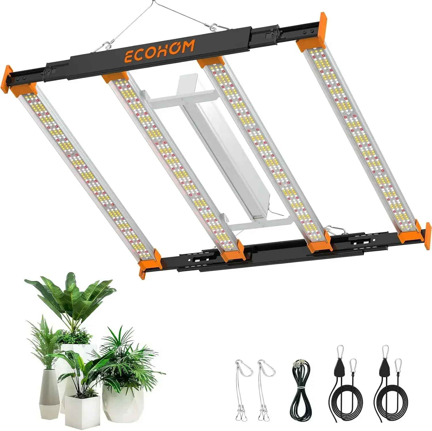 320W LED Grow Light, 3x3ft Coverage Full Spectrum Daisy Chain Growing Light, Dimmable & Retractable Bar Style Grow Lamp for Indo
320W LED Grow Light, 3x3ft Coverage Full Spectrum Daisy Chain Growing Light, Dimmable & Retractable Bar Style Grow Lamp for Indo