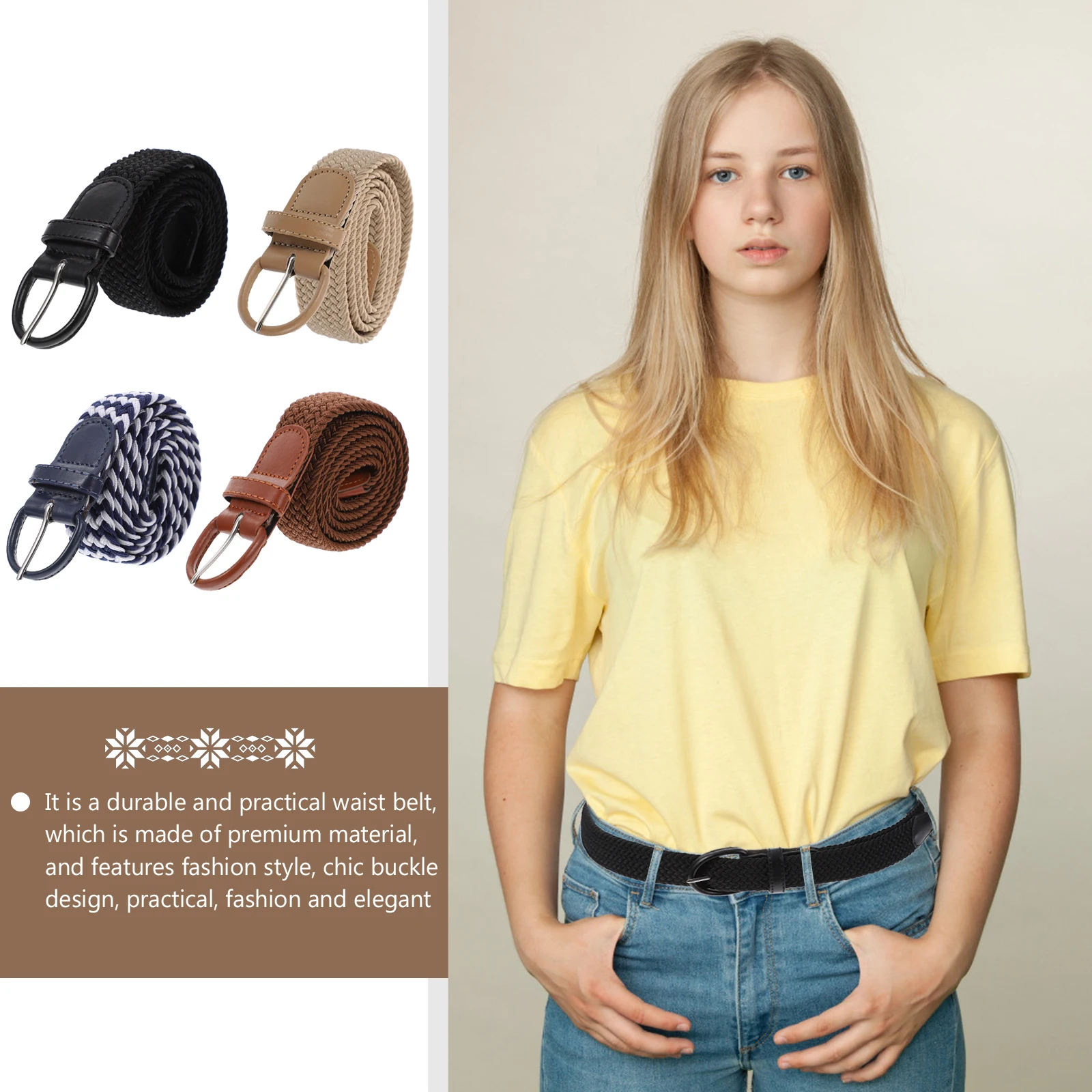 Elastic Woven Belt Stylish Blue Fading Durable Lightweight Unisex Fashion Women Men Daily Banquet Party Holiday Waist
Elastic Woven Belt Stylish Blue Fading Durable Lightweight Unisex Fashion Women Men Daily Banquet Party Holiday Waist