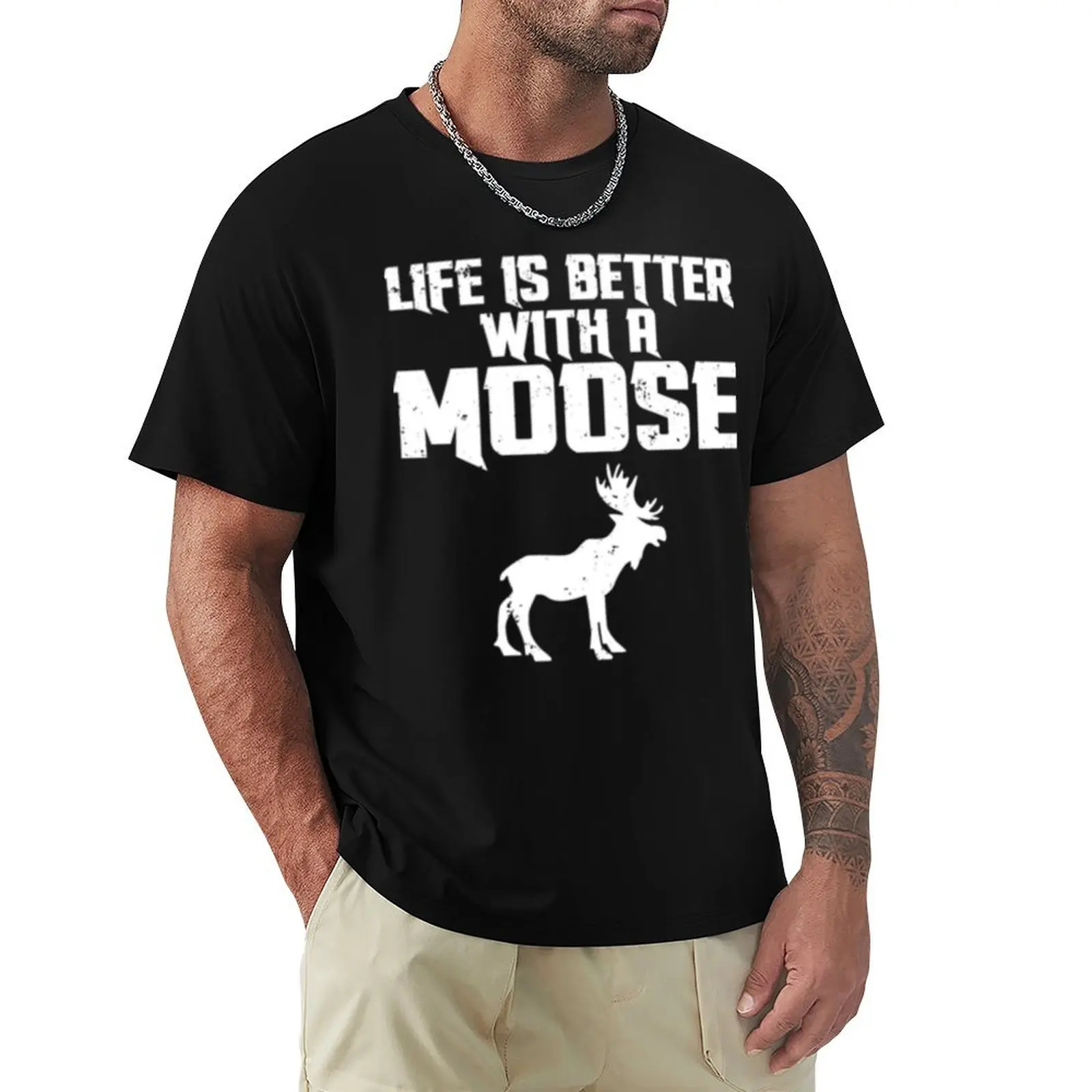 Life Is Better With A Moose T-Shirt Casual Loose Fit Short Sleeve T-Shirt
Life Is Better With A Moose T-Shirt Casual Loose Fit Short Sleeve T-Shirt