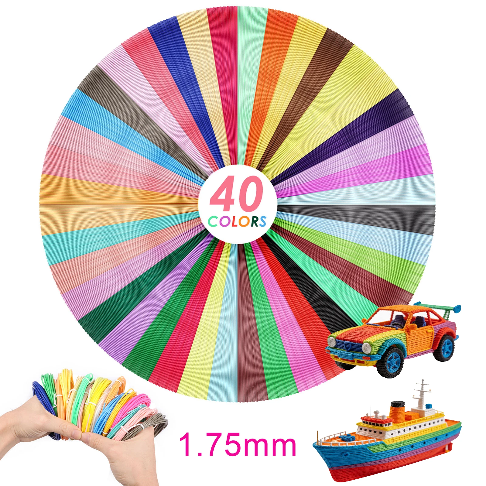 40 Colors 3D Pen Filament Refills For Most 1.75mm 3D Prining Pens 16.4 Feet PCL 3D Pen Refill Pack for Printing Pencil Kids Art
40 Colors 3D Pen Filament Refills For Most 1.75mm 3D Prining Pens 16.4 Feet PCL 3D Pen Refill Pack for Printing Pencil Kids Art