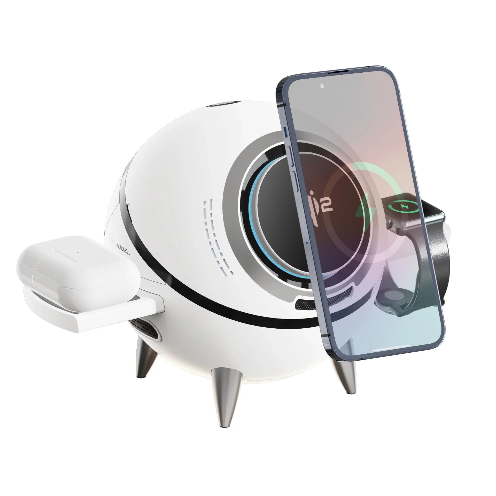 wireless charger has a strong magnetic force of 15W fast charging, for Apple Magsafe series mobile phones.
wireless charger has a strong magnetic force of 15W fast charging, for Apple Magsafe series mobile phones.