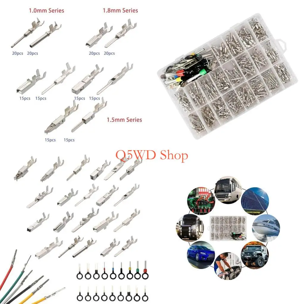 Q5WD 340pcs Connector Pin terminals set for Car Multiple Type with Male Female crimps Pins Automotive Electrical Terminals set
Q5WD 340pcs Connector Pin terminals set for Car Multiple Type with Male Female crimps Pins Automotive Electrical Terminals set