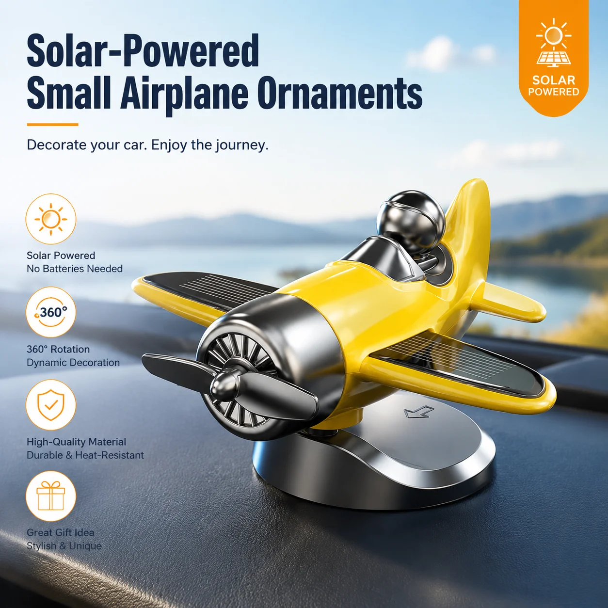 Solar Powered Rotating Airplane Car Dashboard Ornament 360° Auto Spin Decor Airplane Ornaments Car Interior Decoration
Solar Powered Rotating Airplane Car Dashboard Ornament 360° Auto Spin Decor Airplane Ornaments Car Interior Decoration