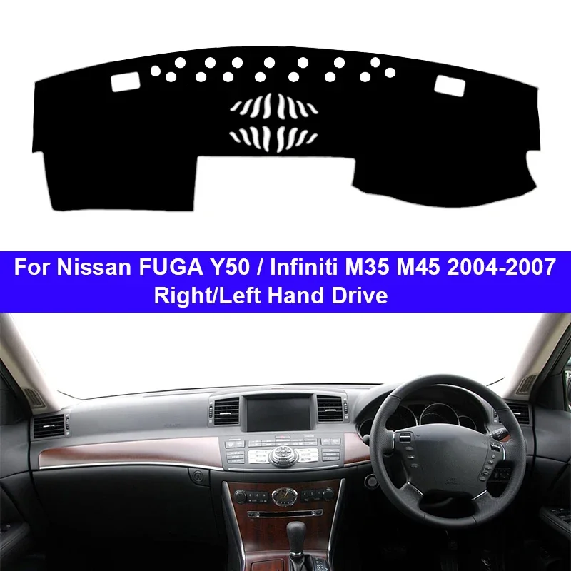 Защитная накладка для Nissan FUGA Y50 Infiniti M35 M45 2004-2009, силиконовый нескользящий коврик для приборной панели, автомобильный козырек от солнца
Защитная накладка для Nissan FUGA Y50 Infiniti M35 M45 2004-2009, силиконовый нескользящий коврик для приборной панели, автомобильный козырек от солнца