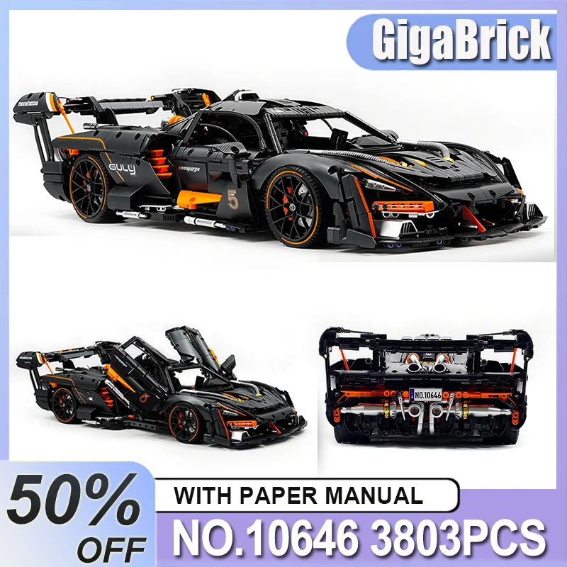 IN STOCK 1:8 GULY 10646 Black Sports Car Hypercar Model Building Blocks Bricks Puzzle Assembly Children Toy Birthday Gifts Kids
IN STOCK 1:8 GULY 10646 Black Sports Car Hypercar Model Building Blocks Bricks Puzzle Assembly Children Toy Birthday Gifts Kids