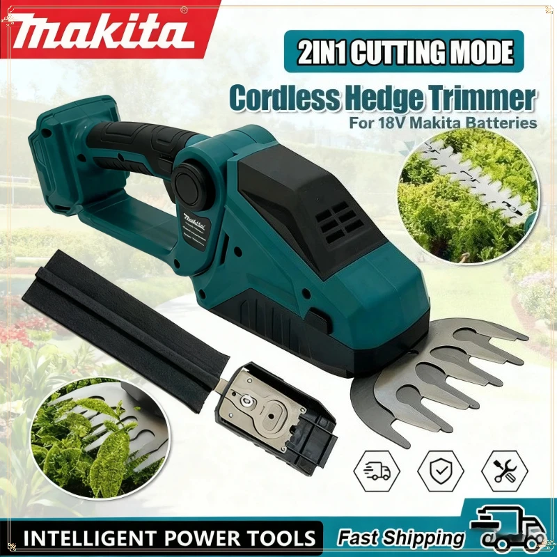 Makita Cordless Hedge Trimmer 2-in-1 Handheld Mini Electric Grass Shears Operated Shrubbery Trimmer for Garden for 18V Battery
Makita Cordless Hedge Trimmer 2-in-1 Handheld Mini Electric Grass Shears Operated Shrubbery Trimmer for Garden for 18V Battery