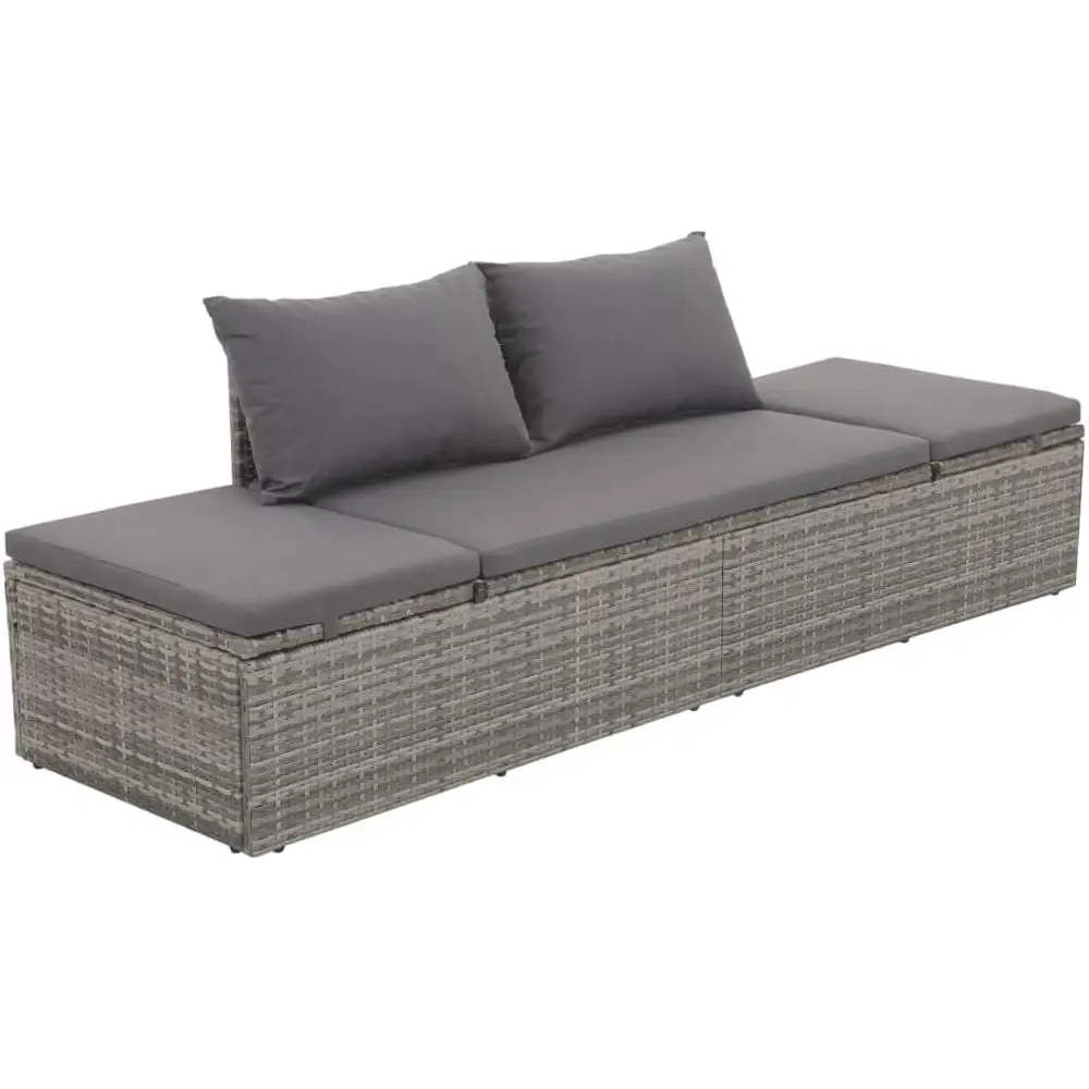 Gray Outdoor Patio Daybed, 76.8x23.6 Poly Rattan, Backyard and Garden Furniture
Gray Outdoor Patio Daybed, 76.8x23.6 Poly Rattan, Backyard and Garden Furniture