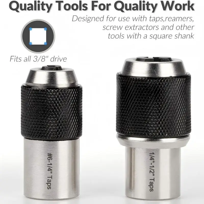 3Pcs Tap Socket Set with 3/8 Socket Adapter Extraction Tool with Adjustable Jaws for Taps Reamers Screw Extractors
3Pcs Tap Socket Set with 3/8 Socket Adapter Extraction Tool with Adjustable Jaws for Taps Reamers Screw Extractors