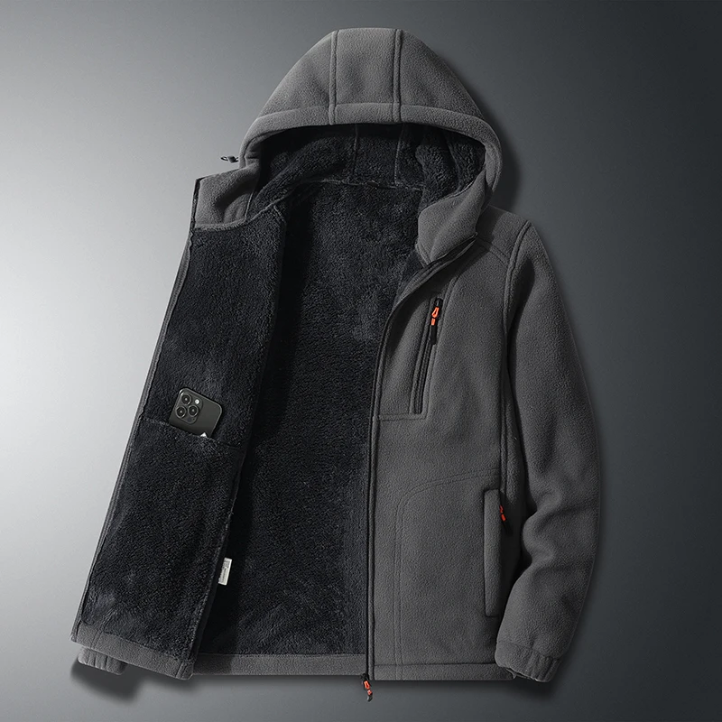 Winter Thicken Polar Fleece Jacket Casual Hoodies Streetwear Men's Coats Men Fashion Windproof Warm Fleece Clothing 9981
Winter Thicken Polar Fleece Jacket Casual Hoodies Streetwear Men's Coats Men Fashion Windproof Warm Fleece Clothing 9981