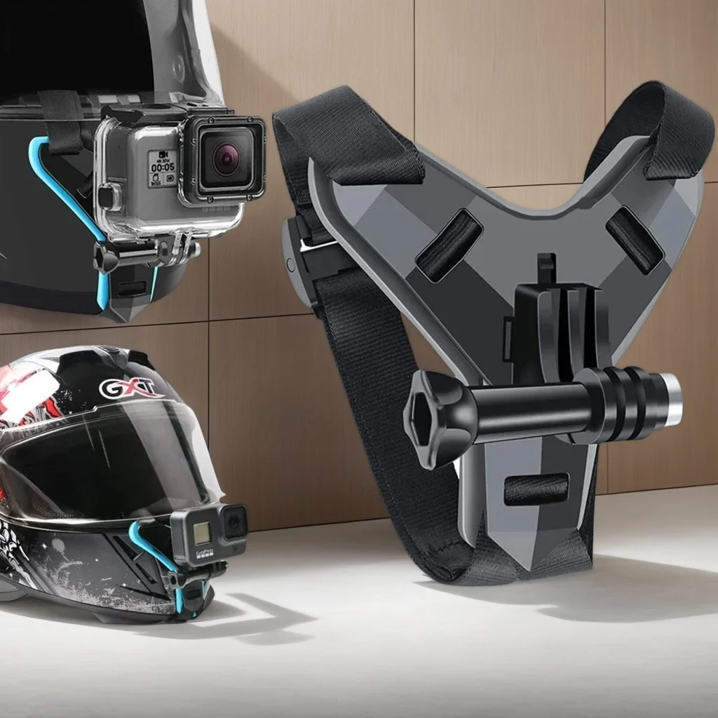 Motorcycle Helmet Chin Bracket - GoPro Action/Sports Camera Mount Accessory for Helmets
Motorcycle Helmet Chin Bracket - GoPro Action/Sports Camera Mount Accessory for Helmets