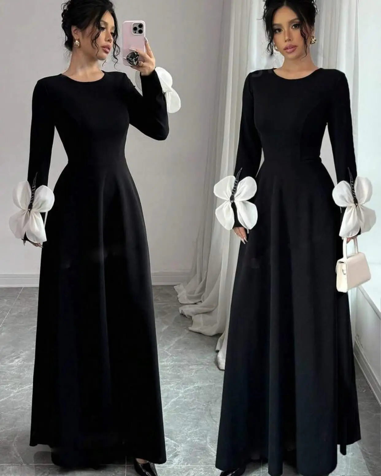 Customized Fashion Scoop Evening Dress Graceful Long Sleeves A-Line Zipper Back Celebrity Gowns Delicate pure Flowers
Customized Fashion Scoop Evening Dress Graceful Long Sleeves A-Line Zipper Back Celebrity Gowns Delicate pure Flowers