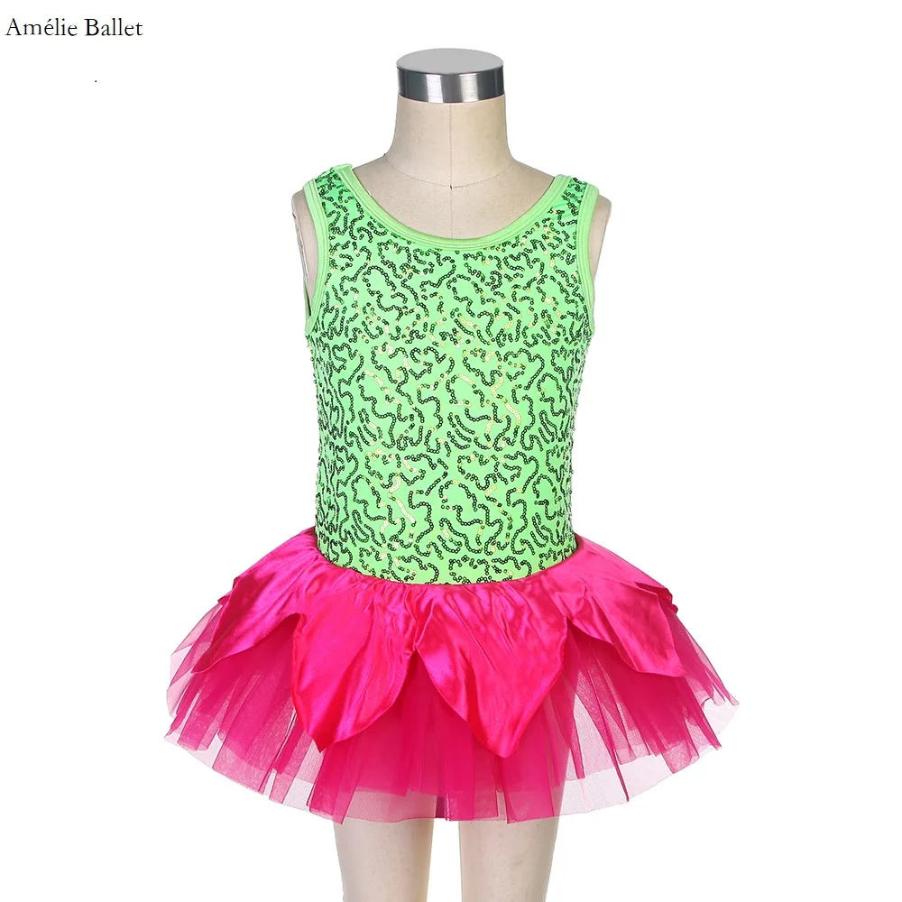 17048, детская балетная танцевальная пачка, зеленый топ из спандекса с пайетками и ярко-розовой юбкой-пачкой, костюм для джазового танца, сценические костюмы
17048, детская балетная танцевальная пачка, зеленый топ из спандекса с пайетками и ярко-розовой юбкой-пачкой, костюм для джазового танца, сценические костюмы