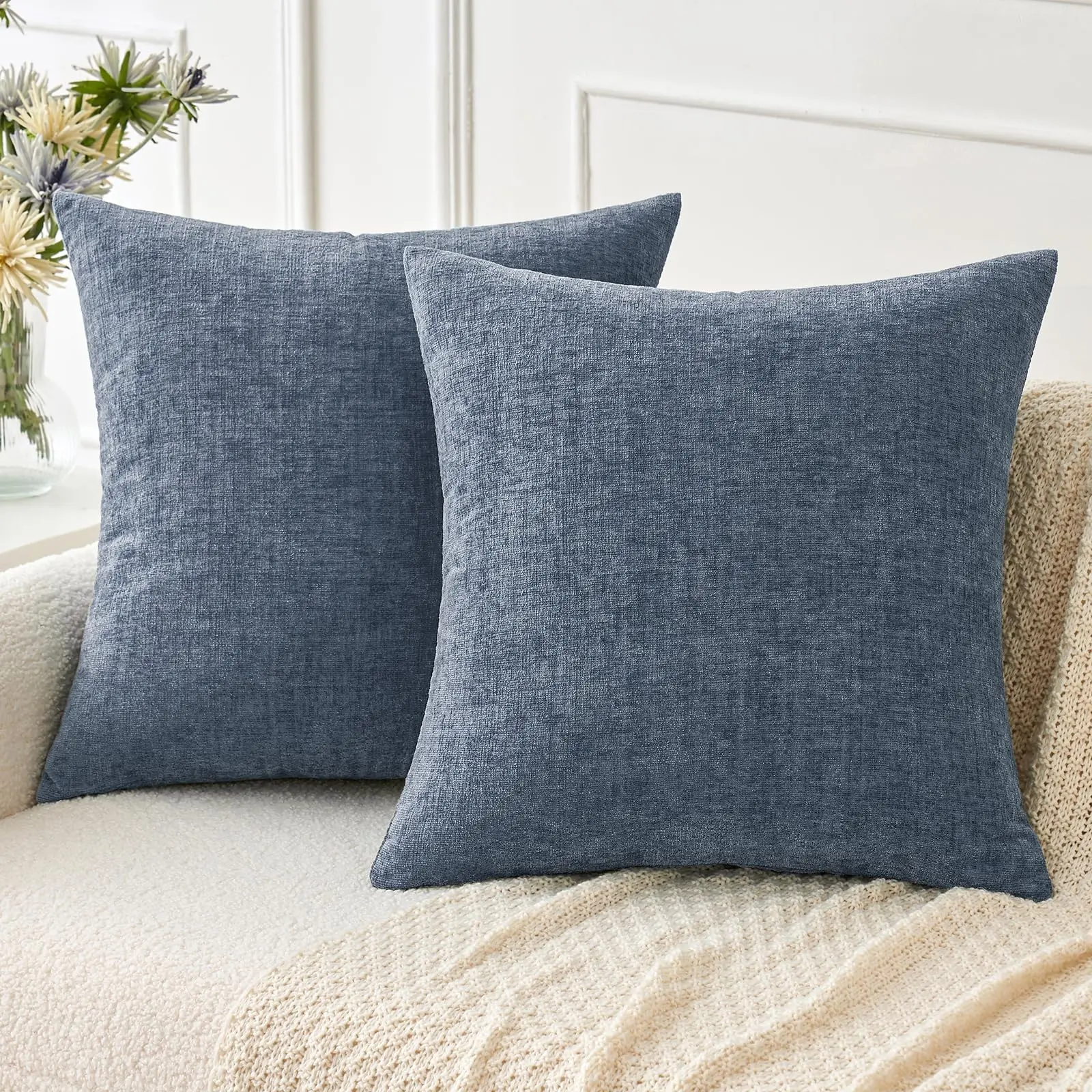 Blue Cushion Covers Cozy Throw Pillow Covers Cases for Couch Sofa Home Decoration Solid Dyed Soft Chenille 45x45CM Home Decor
Blue Cushion Covers Cozy Throw Pillow Covers Cases for Couch Sofa Home Decoration Solid Dyed Soft Chenille 45x45CM Home Decor