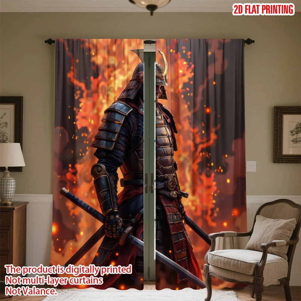 2D flat printing 2pcs Window Curtains Samurai Amid Flames Digital Printed Polyester Drapes Party Decorations for Indoor Outdoor
2D flat printing 2pcs Window Curtains Samurai Amid Flames Digital Printed Polyester Drapes Party Decorations for Indoor Outdoor