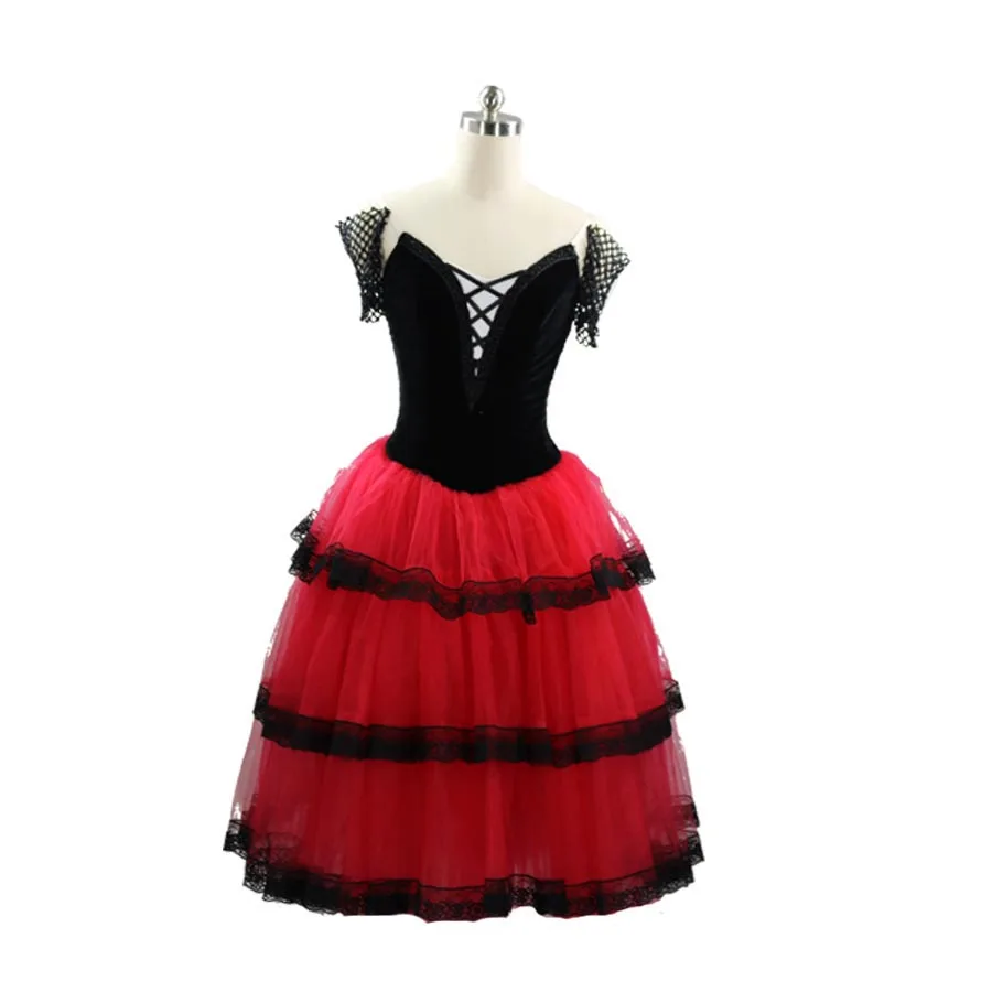 Professional High Quality Girls Ballet Performance Wear Long Red Romantic Tutu
Professional High Quality Girls Ballet Performance Wear Long Red Romantic Tutu