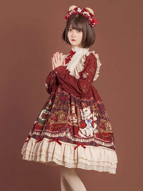 Коронованный медведь ~ милое платье с длинным рукавом Lolita OP от OCELOT
Коронованный медведь ~ милое платье с длинным рукавом Lolita OP от OCELOT