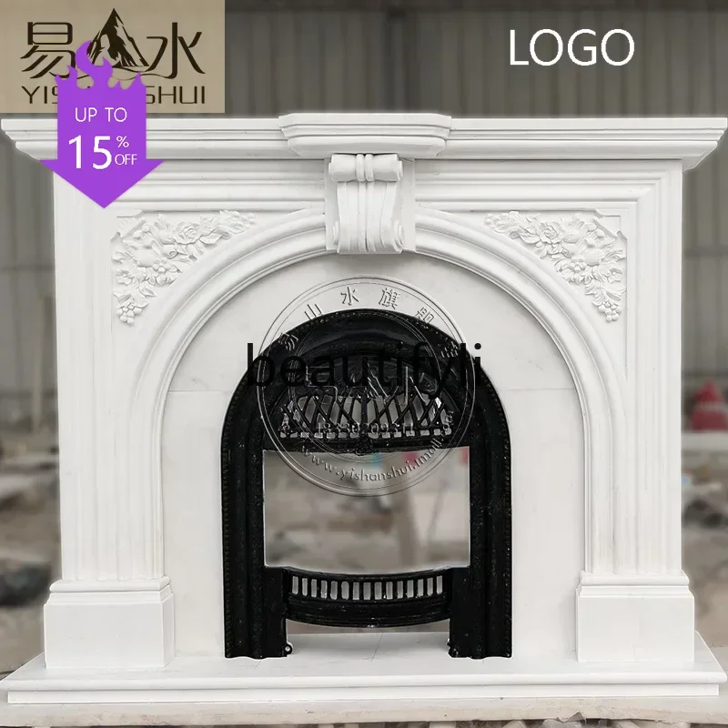 P Marble mantel European carved natural stone decorative cabinet, living room heating stone fireplace customization
P Marble mantel European carved natural stone decorative cabinet, living room heating stone fireplace customization