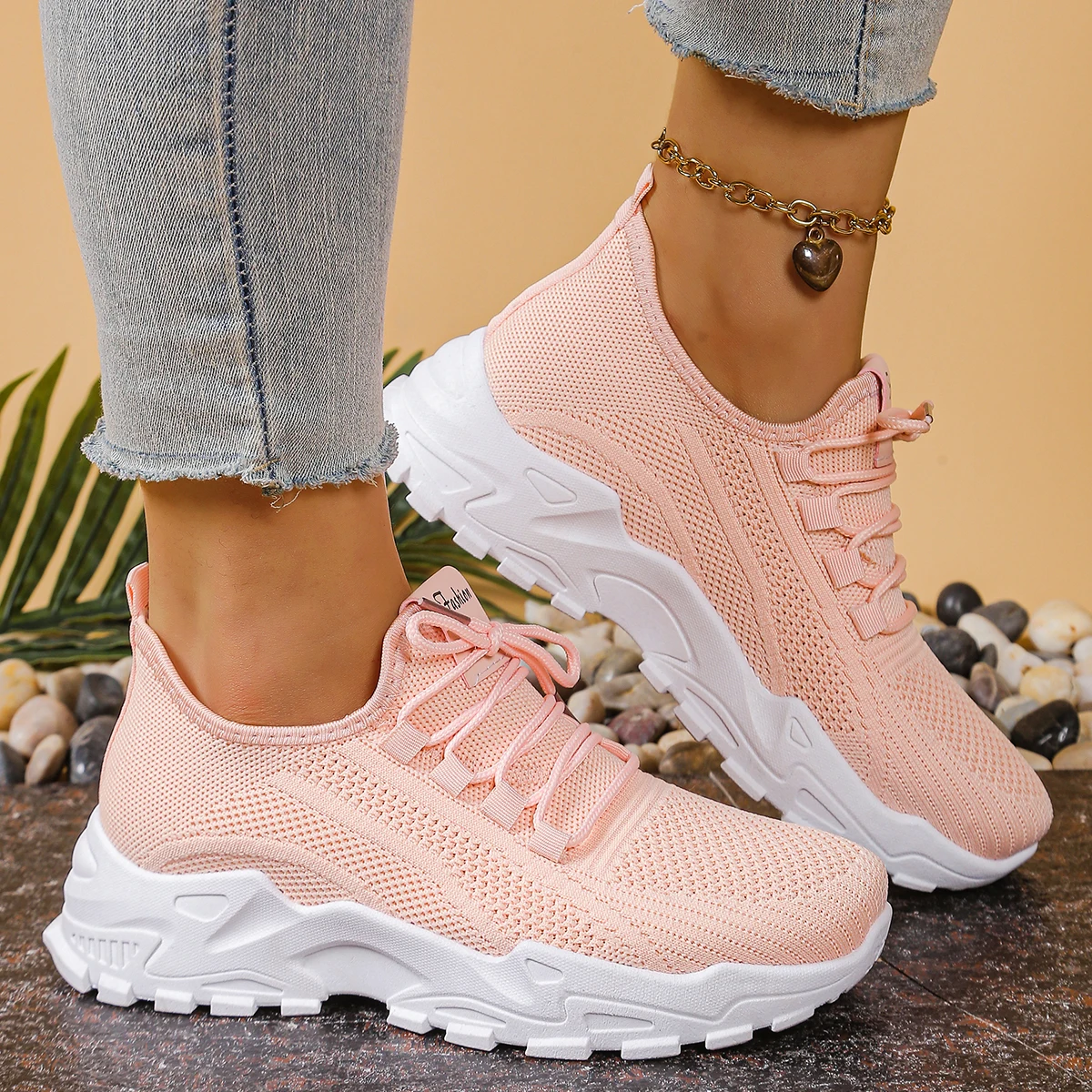 Women's Breathable Knit Chunky Sneakers, Lace-Up Non-slip Running Shoes, Comfortable Lightweight Sport Trainers,Drop Shipping
Women's Breathable Knit Chunky Sneakers, Lace-Up Non-slip Running Shoes, Comfortable Lightweight Sport Trainers,Drop Shipping