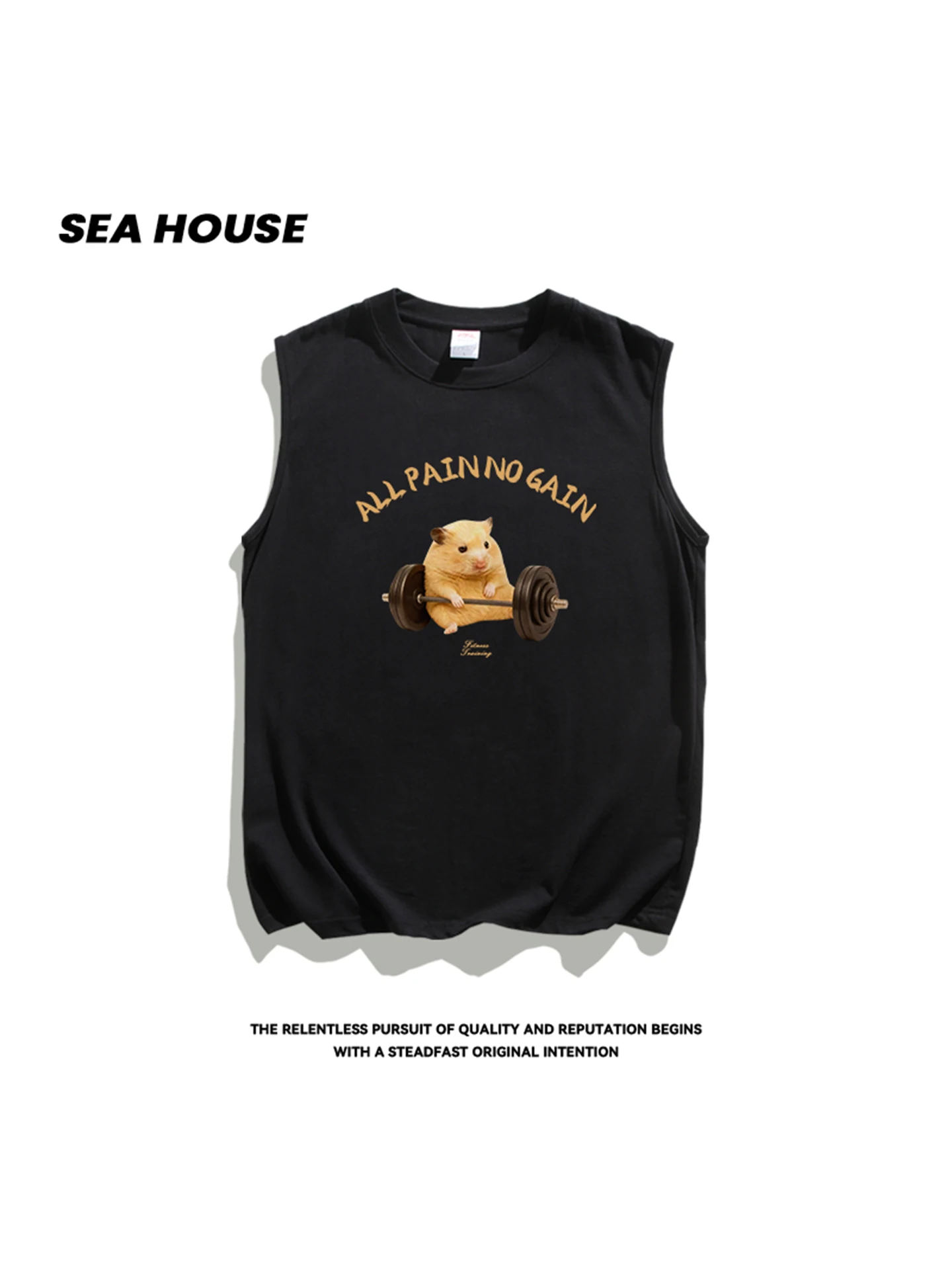 Fun Fitn Cotton Sweat Vest ex Loose Fit Mouse Can't Lift It Summer Sportswear Youth Casual round Ne Sweat Vest
Fun Fitn Cotton Sweat Vest ex Loose Fit Mouse Can't Lift It Summer Sportswear Youth Casual round Ne Sweat Vest