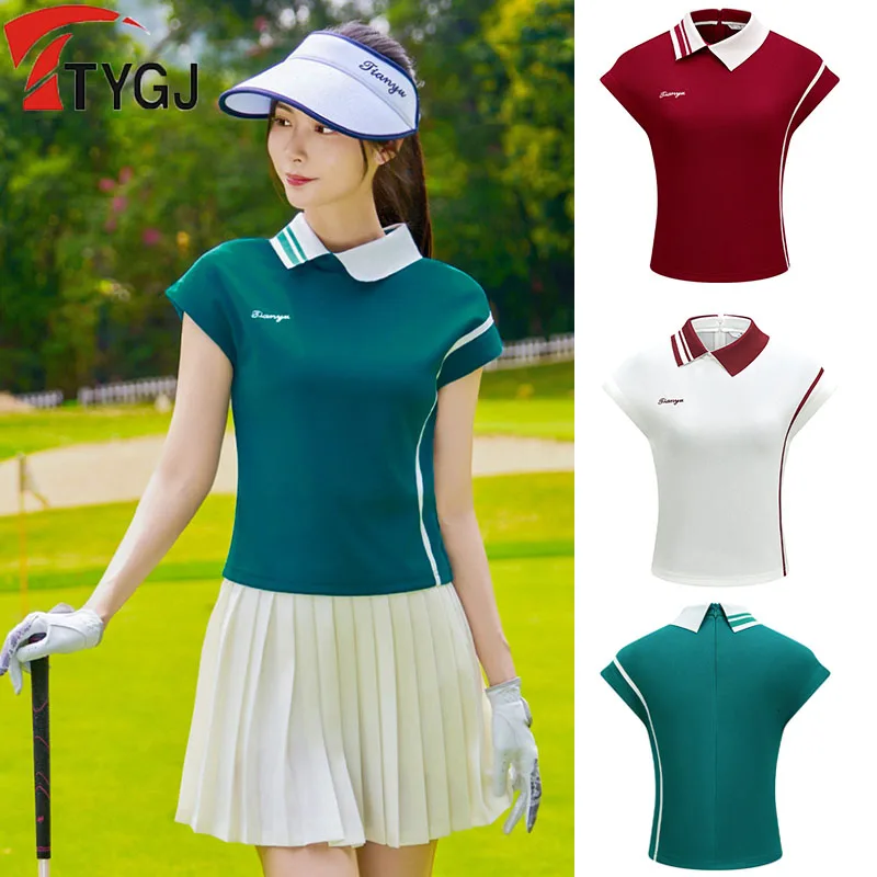TTYGJ Women Retro Golf Polo Shirt Short-Sleeved Slim Top Summer Ladies Tennis Badminton Sports T-Shirts Breathable Golf Clothing
TTYGJ Women Retro Golf Polo Shirt Short-Sleeved Slim Top Summer Ladies Tennis Badminton Sports T-Shirts Breathable Golf Clothing