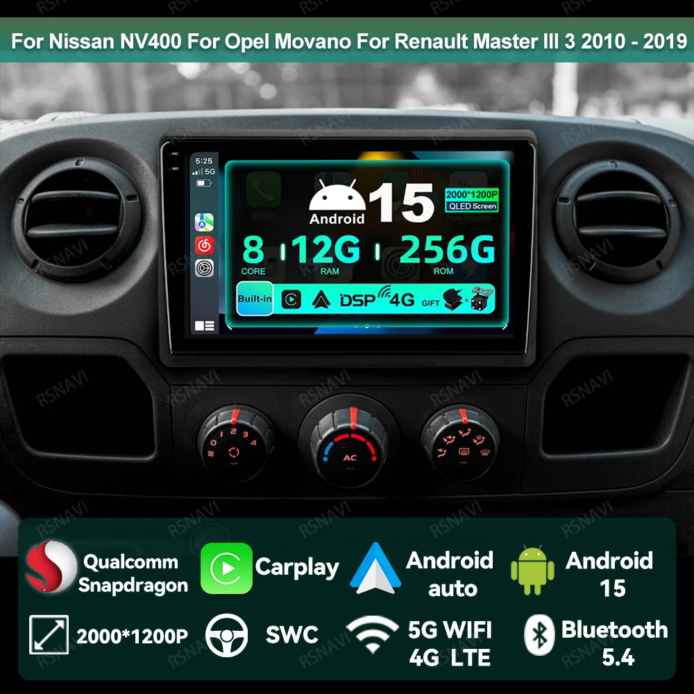 Car Radio Android 15 For For Nissan NV400 For Opel Movano For Renault Master III 3 2010 - 2019 Navigation DVD Stereo Head Unit
Car Radio Android 15 For For Nissan NV400 For Opel Movano For Renault Master III 3 2010 - 2019 Navigation DVD Stereo Head Unit