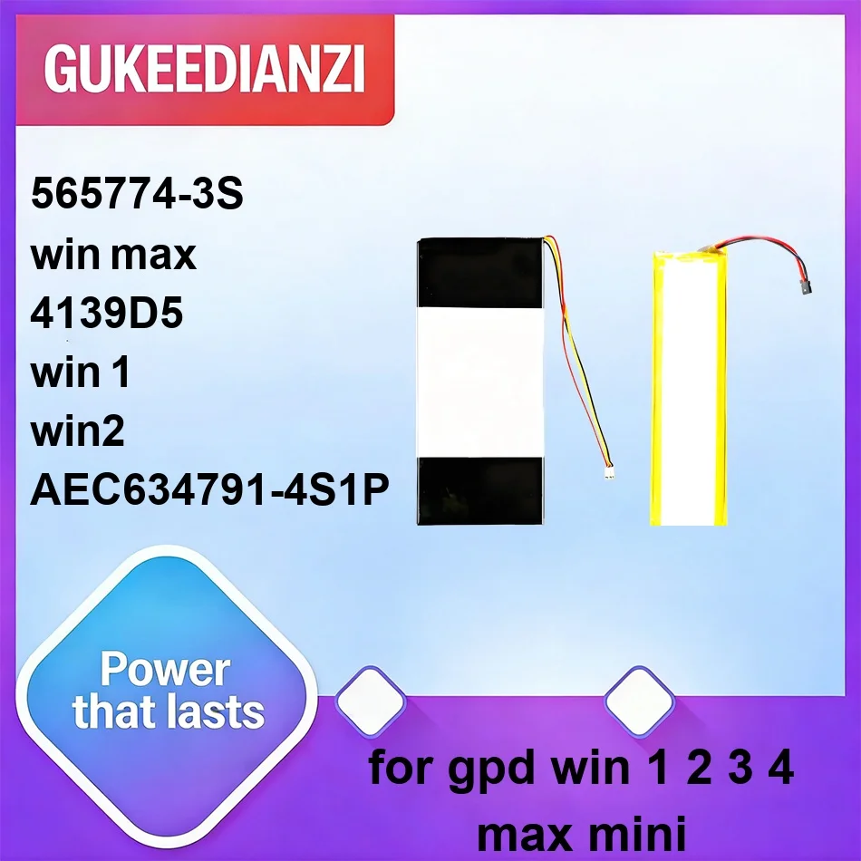 Tablet Battery Stable 4139D5 AEC634791-4S1P 565774-3S 0-7800mAh For Gpd Win 1 2 3 4 Max Mini
Tablet Battery Stable 4139D5 AEC634791-4S1P 565774-3S 0-7800mAh For Gpd Win 1 2 3 4 Max Mini
