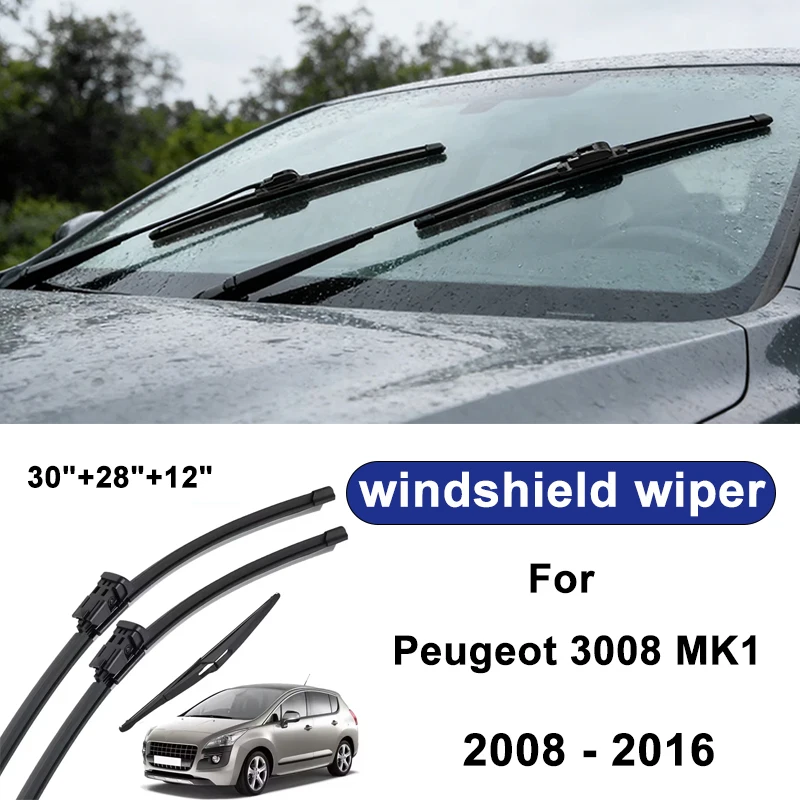 For Peugeot 3008 MK1 2008-2016 car windshield front/rear wipers, silent wiper blades,car blade brush accessories
For Peugeot 3008 MK1 2008-2016 car windshield front/rear wipers, silent wiper blades,car blade brush accessories