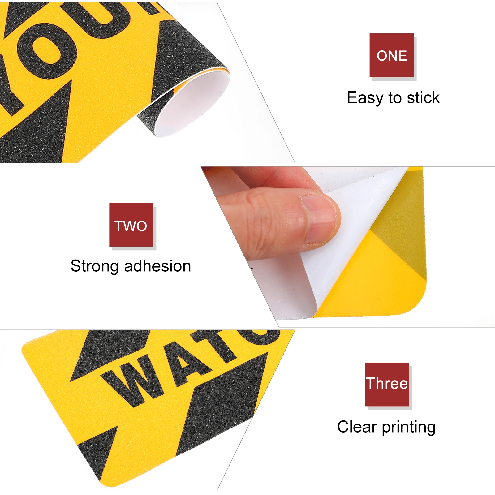 2pcs Anti-Slip Floor Warning Tape Premium Adhesive Sticker Watch Your Step Sign For Stairs Ramps Wet Floors Decal Large Size
2pcs Anti-Slip Floor Warning Tape Premium Adhesive Sticker Watch Your Step Sign For Stairs Ramps Wet Floors Decal Large Size