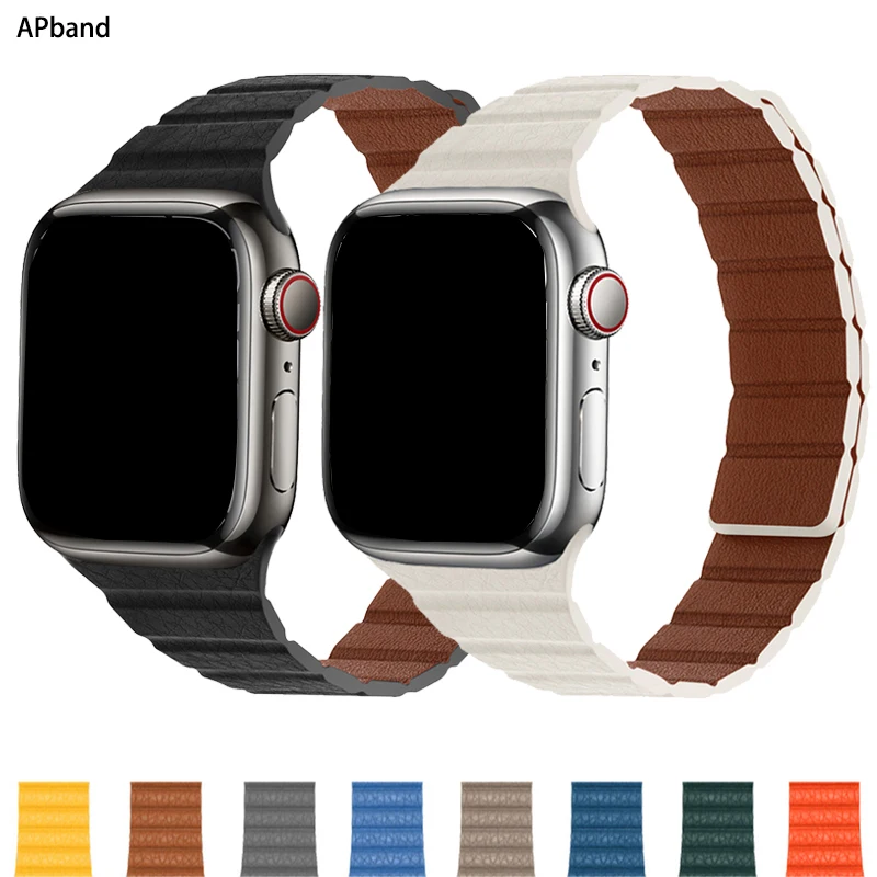 Тонкий кожаный ремешок для Apple watch band 41/40/38 мм 44/45/42 мм 49 мм, магнитный браслет для iWatch Series 3 4 5 SE 6 7 8 ultra
Тонкий кожаный ремешок для Apple watch band 41/40/38 мм 44/45/42 мм 49 мм, магнитный браслет для iWatch Series 3 4 5 SE 6 7 8 ultra