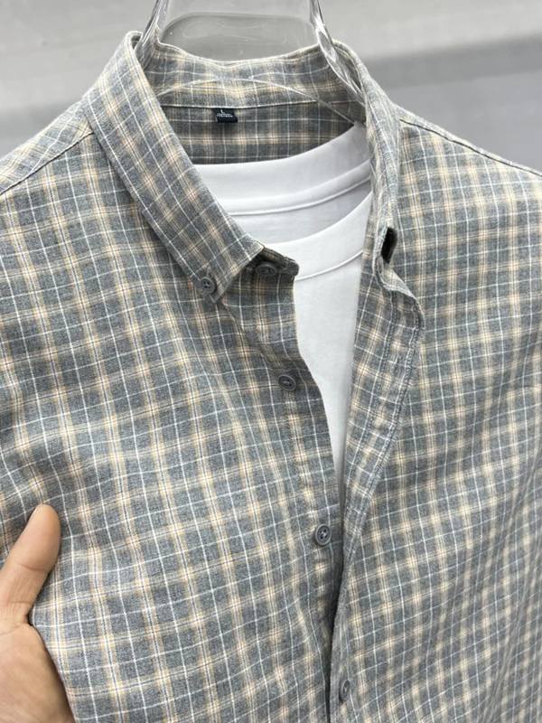 Мужская рубашка в клетку, длинная, повседневная, в американском стиле, весенняя, городская, из смесового хлопка и льна, на пуговицах, для молодежи
Мужская рубашка в клетку, длинная, повседневная, в американском стиле, весенняя, городская, из смесового хлопка и льна, на пуговицах, для молодежи