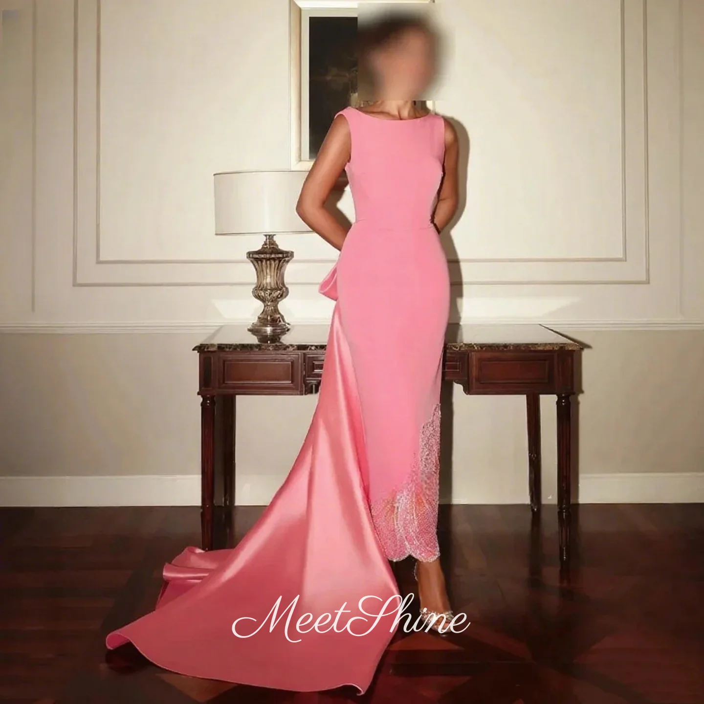 Pink O-Neck Ankel length Party Dress Satin Hand-Embroidered Evening Dresses Dubai Detachable Shawl Customized Prom Dresses
Pink O-Neck Ankel length Party Dress Satin Hand-Embroidered Evening Dresses Dubai Detachable Shawl Customized Prom Dresses