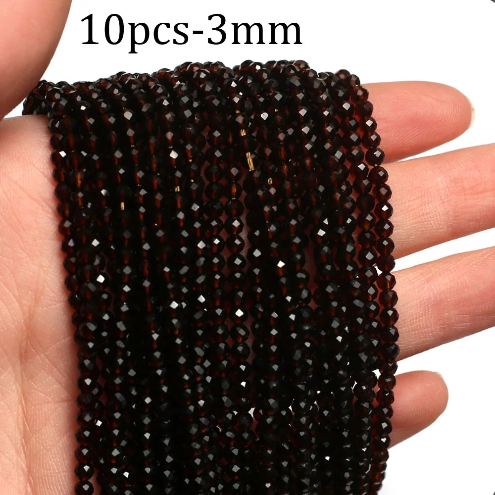 Wholesale 10pcs 3mm Deep Red Glass Beads Round Faceted Natural Stone Beads for Jewelry Making DIY Necklace Bracelet Accessories
Wholesale 10pcs 3mm Deep Red Glass Beads Round Faceted Natural Stone Beads for Jewelry Making DIY Necklace Bracelet Accessories