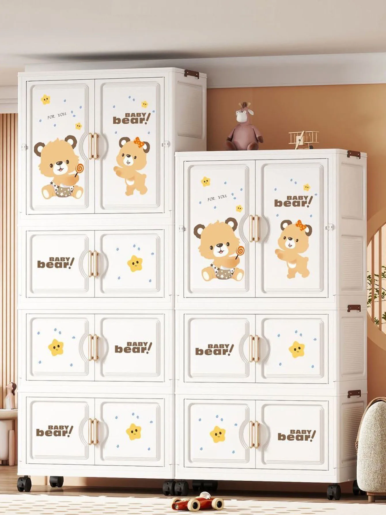 No-install baby wardrobe, baby storage cabinet, thickened household children's clothing storage cabinet, foldable simple small c
No-install baby wardrobe, baby storage cabinet, thickened household children's clothing storage cabinet, foldable simple small c