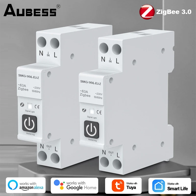 Умный автоматический выключатель Tuya ZigBee, 1P 63 А, DIN-рейка с измерением давления, беспроводное управление для умного дома, для Smart Life, Alexa, Google Home
Умный автоматический выключатель Tuya ZigBee, 1P 63 А, DIN-рейка с измерением давления, беспроводное управление для умного дома, для Smart Life, Alexa, Google Home