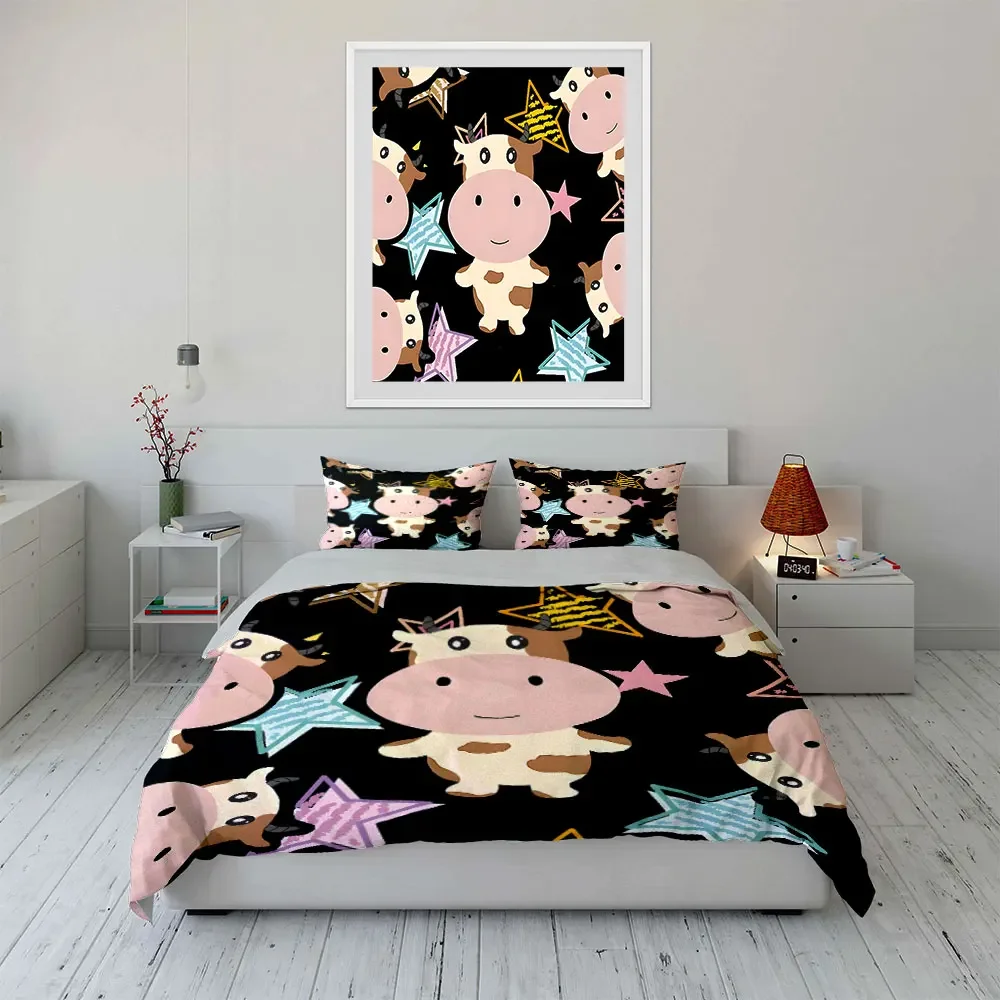 Cartoon Cow Three-Piece Set Pajamas Multiple sizes kid's and adults' bedroom Exquisite 3PC bedding set, gift
Cartoon Cow Three-Piece Set Pajamas Multiple sizes kid's and adults' bedroom Exquisite 3PC bedding set, gift