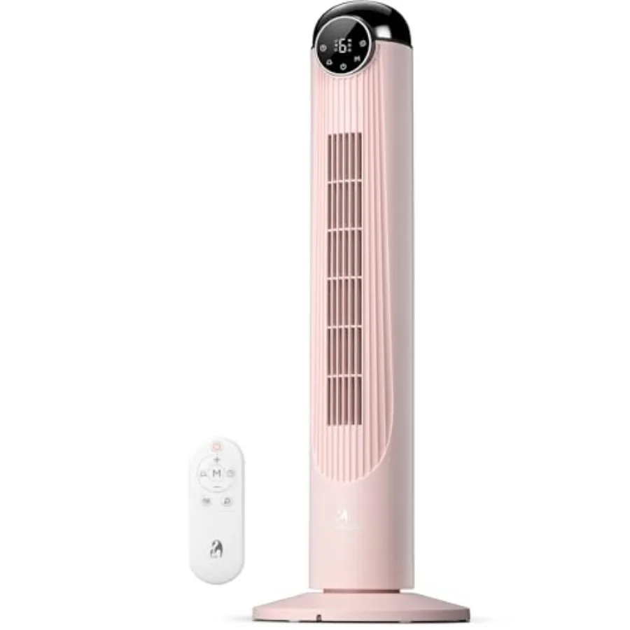 T Tower Fan-, Bladeless Oscillatg Fan with Remote, 6 Speeds and 4 Modes, LED Display, 9H Timer, Quiet Floor Standg Fan for Bedr
T Tower Fan-, Bladeless Oscillatg Fan with Remote, 6 Speeds and 4 Modes, LED Display, 9H Timer, Quiet Floor Standg Fan for Bedr