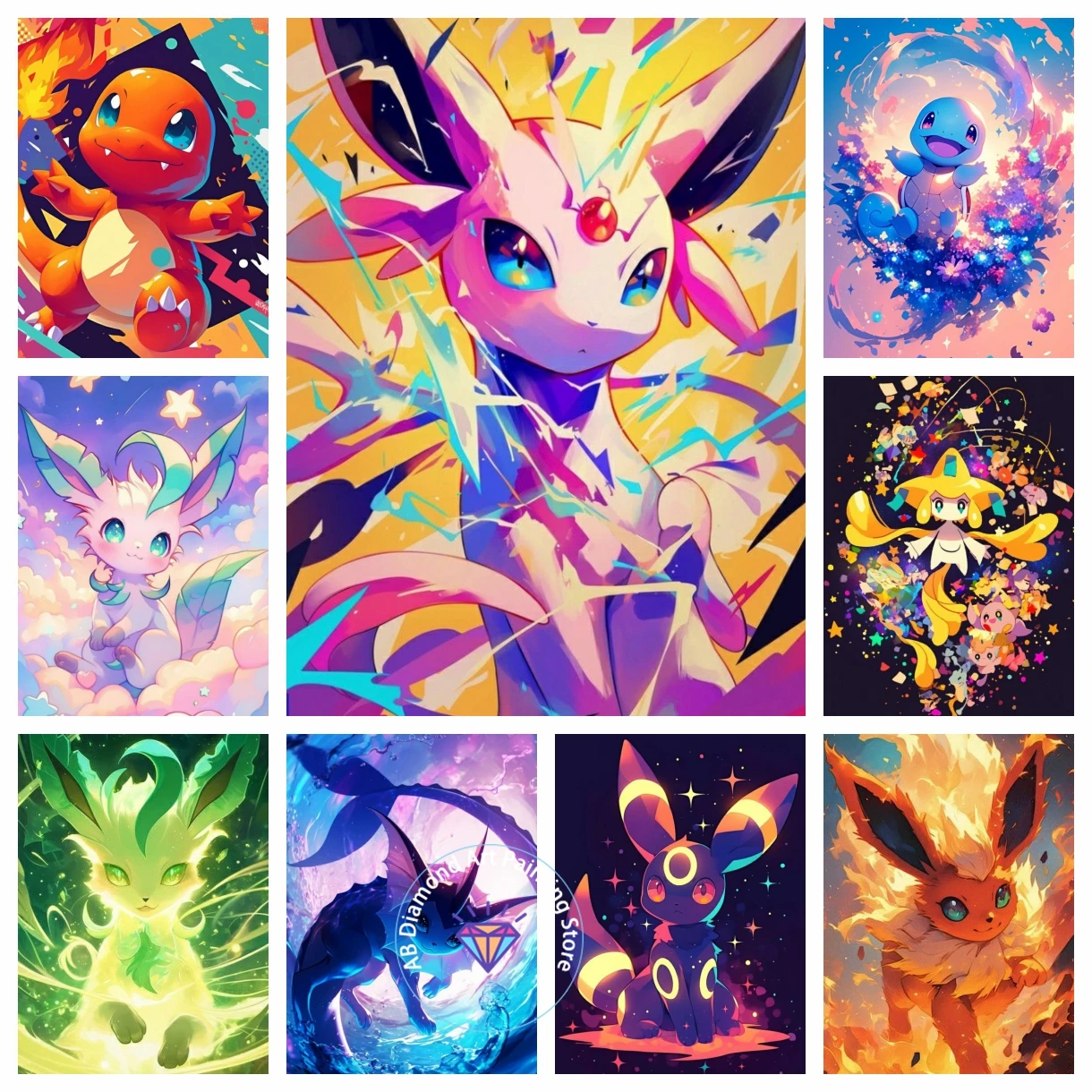 Pokémon Charizard Pikachu Eevee Mewtwo 5D DIY AB Diamond Painting Kit Stitch Handmade Art Gift Crafts Home Decor Children Gift
Pokémon Charizard Pikachu Eevee Mewtwo 5D DIY AB Diamond Painting Kit Stitch Handmade Art Gift Crafts Home Decor Children Gift