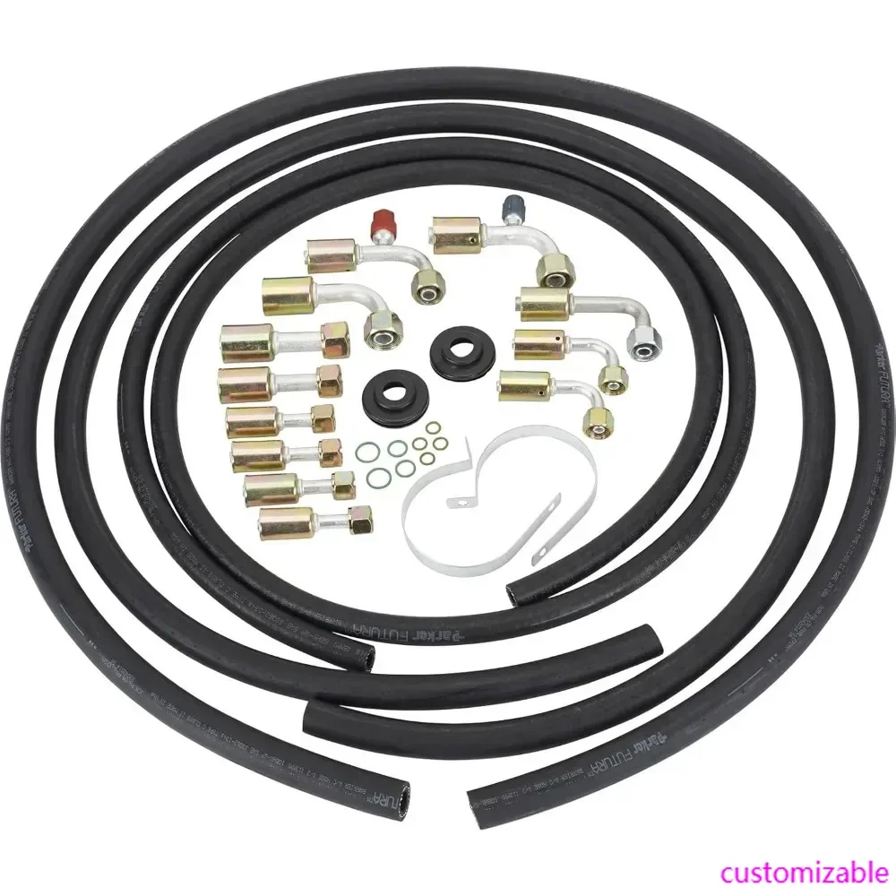 A/C Hose & Fitting Kit: Complete Set for Custom Air Conditioning Lines | Includes 6ft AN6, 5ft AN8 & 4ft AN10 Hoses, AN6/AN8/AN1
A/C Hose & Fitting Kit: Complete Set for Custom Air Conditioning Lines | Includes 6ft AN6, 5ft AN8 & 4ft AN10 Hoses, AN6/AN8/AN1