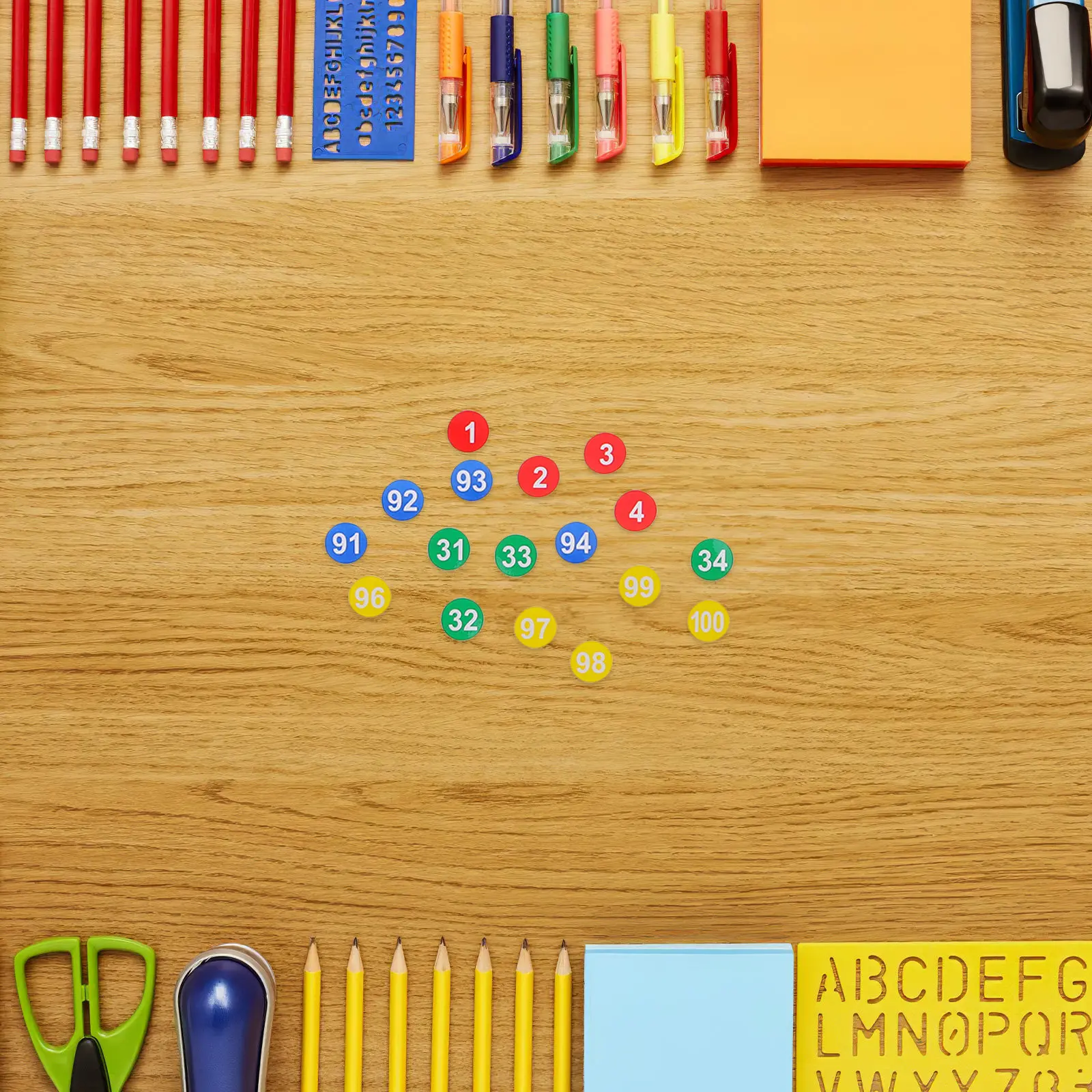 60 Sheets Self-Adhesive Round Numbered Stickers 1-100 Color-Coded Dot Labels for File Classification Office Organizing Science
60 Sheets Self-Adhesive Round Numbered Stickers 1-100 Color-Coded Dot Labels for File Classification Office Organizing Science