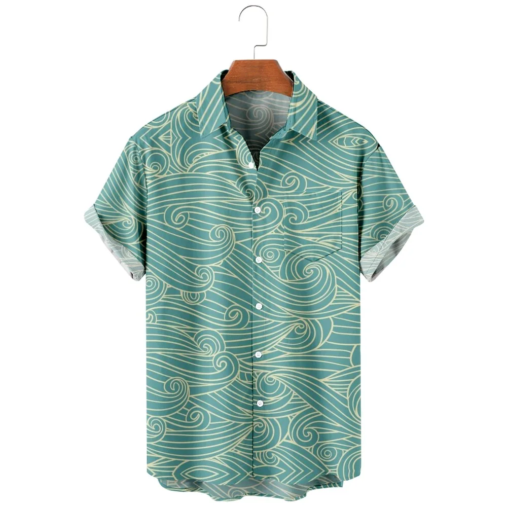 2022 new men's casual breathable short sleeve top fashion Lapel men's shirt Hawaii with beach Yunlang
2022 new men's casual breathable short sleeve top fashion Lapel men's shirt Hawaii with beach Yunlang