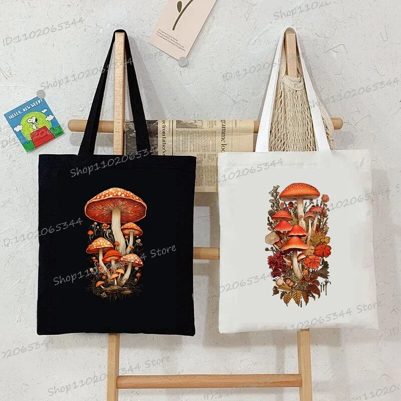 Women Canvas Handbags Vintage Mushrooms Art Female Reuseable Shopping Bag Mushrooms Lovers Fashion Tote Bags Teen Shoulder Bag
Women Canvas Handbags Vintage Mushrooms Art Female Reuseable Shopping Bag Mushrooms Lovers Fashion Tote Bags Teen Shoulder Bag