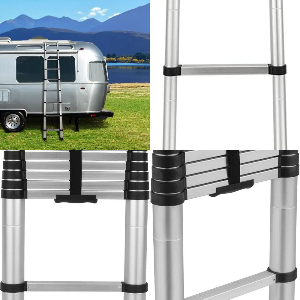 RV Aluminum Telescoping Ladder | Collapsible Extension Ladder (12.5 FT) Silver
RV Aluminum Telescoping Ladder | Collapsible Extension Ladder (12.5 FT) Silver