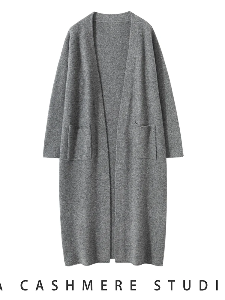 TLOML Women's 100% Cashmere Sweater pocket Long Cardigan Autumn Winter Soft Thick Casual Loose Sweater Knitwear High quality Top
TLOML Women's 100% Cashmere Sweater pocket Long Cardigan Autumn Winter Soft Thick Casual Loose Sweater Knitwear High quality Top