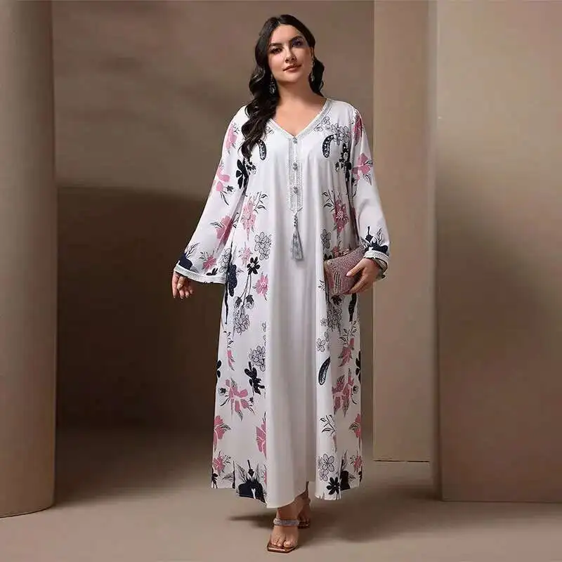 Kyp1246 Women's Muslim Clothing Robe Elegant Nail Bead Large Dress Banquet Dress Robe Abaya Ramadan Dubai Luxury Islam Elegant
Kyp1246 Women's Muslim Clothing Robe Elegant Nail Bead Large Dress Banquet Dress Robe Abaya Ramadan Dubai Luxury Islam Elegant