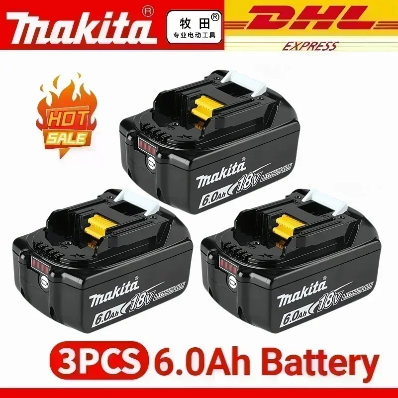 NEW 100% Original Makita 18V. 6.0Ah Rechargeable Battery for Makita 18V BL1830 BL1830B BL1840 BL1840B BL1850 BL1850B Power Tools
NEW 100% Original Makita 18V. 6.0Ah Rechargeable Battery for Makita 18V BL1830 BL1830B BL1840 BL1840B BL1850 BL1850B Power Tools