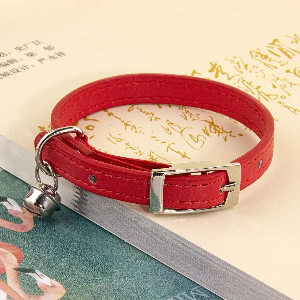 Soft PU Leather Cat Collar With Bell Safety Anti suffocating Collars For Cats Kitten Pet Puppy Necklace Adjustable XS S Red
Soft PU Leather Cat Collar With Bell Safety Anti suffocating Collars For Cats Kitten Pet Puppy Necklace Adjustable XS S Red