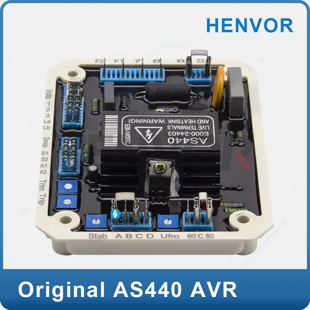 Автоматический регулятор напряжения SHALUO AS440 AVR для генераторов Stamford — бесщеточный модуль управления стабилизатором возбуждения
Автоматический регулятор напряжения SHALUO AS440 AVR для генераторов Stamford — бесщеточный модуль управления стабилизатором возбуждения