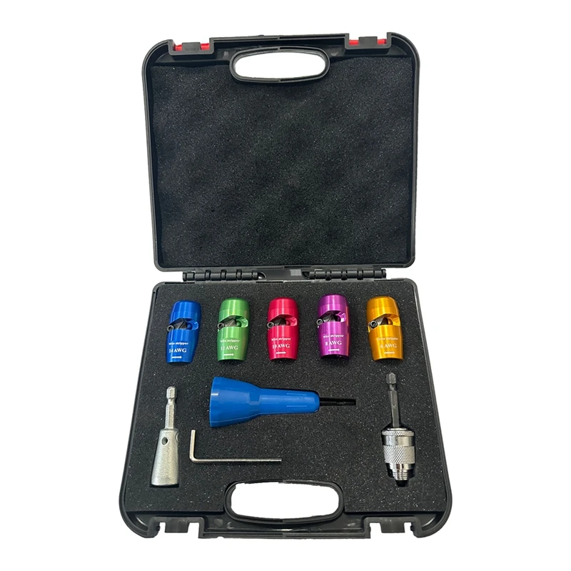ABHI-Drill Wire Stripper Set Wire Strippers For Drill Cable Stripper Electricians Tool For AWG 14-12-10-8-6 Standard Wires
ABHI-Drill Wire Stripper Set Wire Strippers For Drill Cable Stripper Electricians Tool For AWG 14-12-10-8-6 Standard Wires